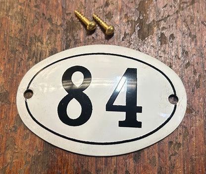 Classic Oval Enamel House Numbers (Aluminium)
