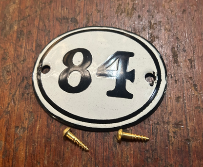 Classic Oval Enamel House Numbers (Steel)
