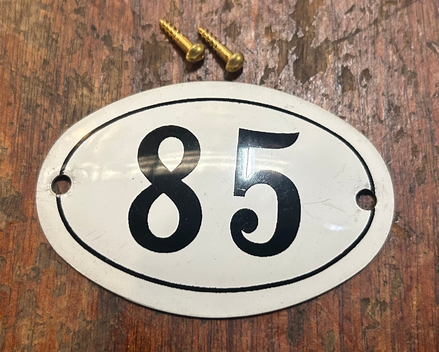 Classic Oval Enamel House Numbers (Aluminium)
