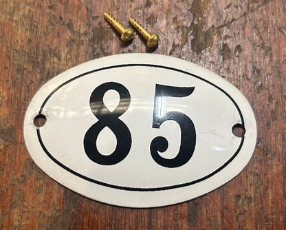 Classic Oval Enamel House Numbers (Aluminium)
