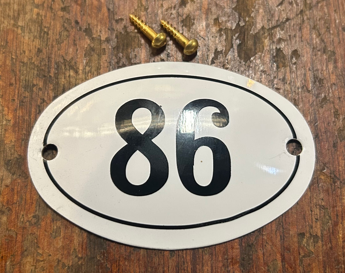 Classic Oval Enamel House Numbers (Aluminium)