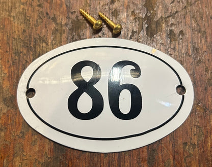 Classic Oval Enamel House Numbers (Aluminium)