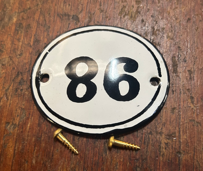 Classic Oval Enamel House Numbers (Steel)