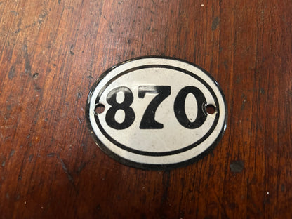 Discontinued Enamel Numbers