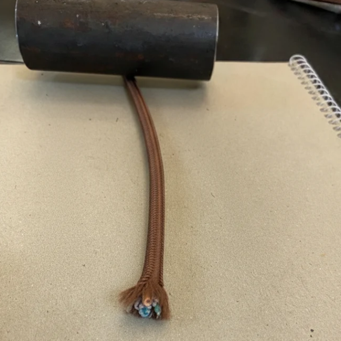 Cotton Filled Electrical Cable - Brown