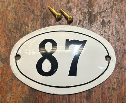 Classic Oval Enamel House Numbers (Aluminium)