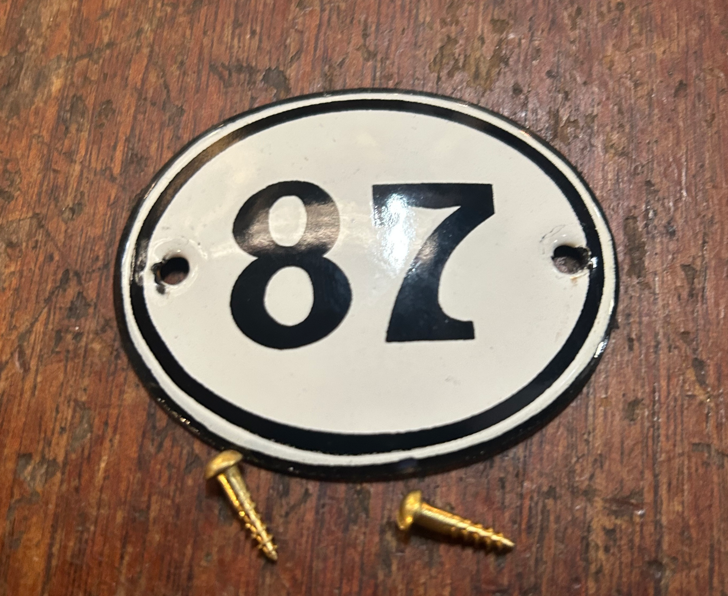 Classic Oval Enamel House Numbers (Steel)