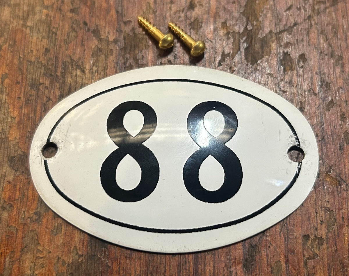 Classic Oval Enamel House Numbers (Aluminium)