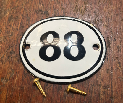Classic Oval Enamel House Numbers (Steel)