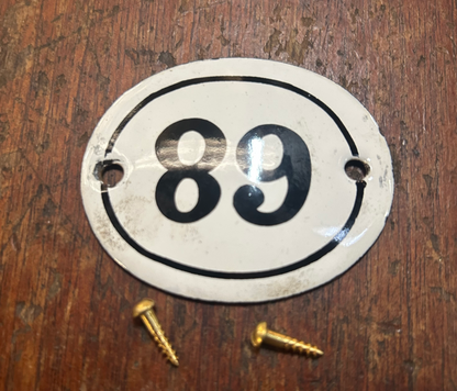Classic Oval Enamel House Numbers (Steel)