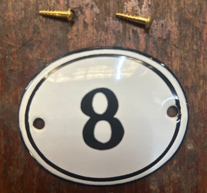 Classic Oval Enamel House Numbers (Steel)