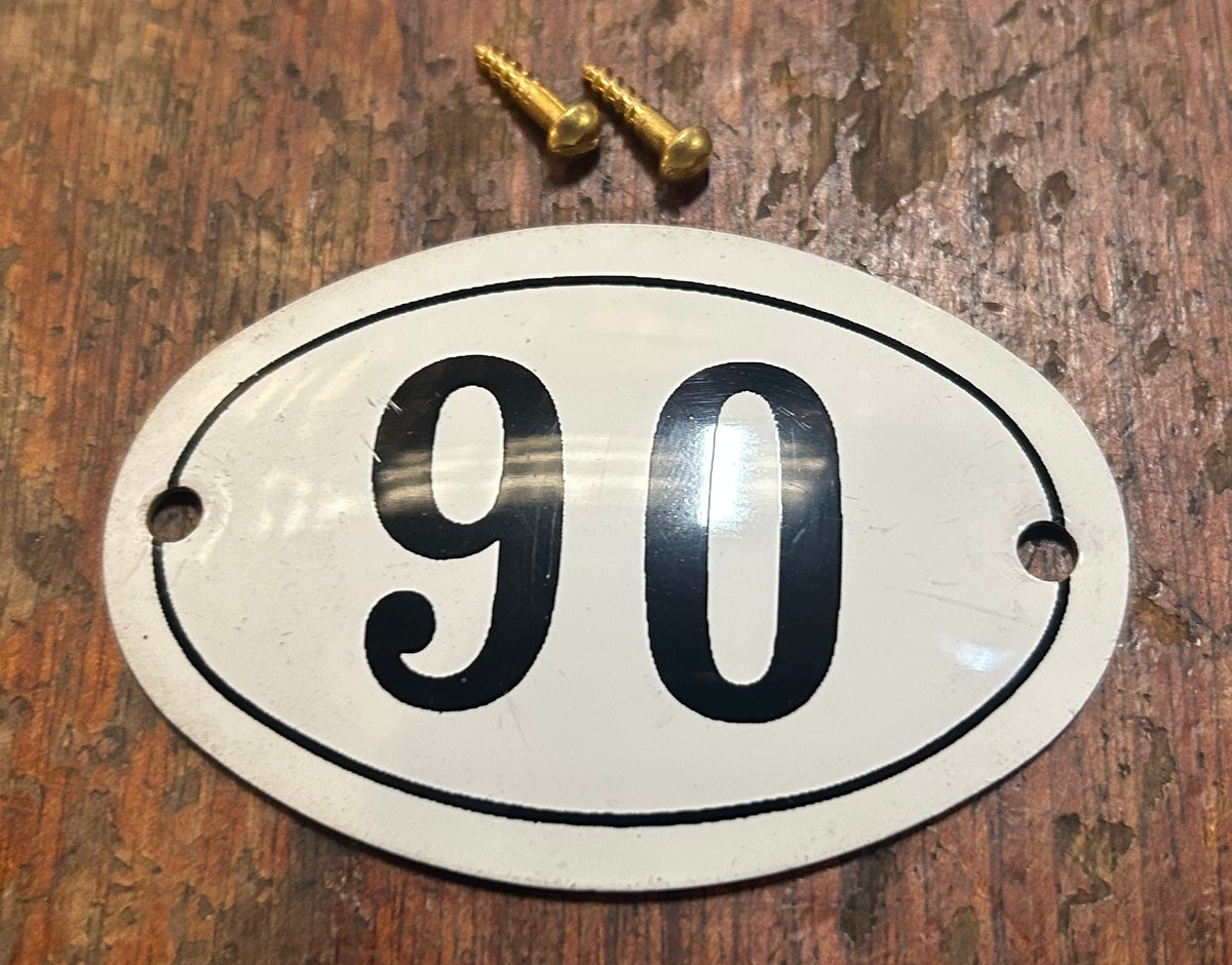 Classic Oval Enamel House Numbers (Aluminium)