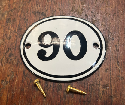 Classic Oval Enamel House Numbers (Steel)
