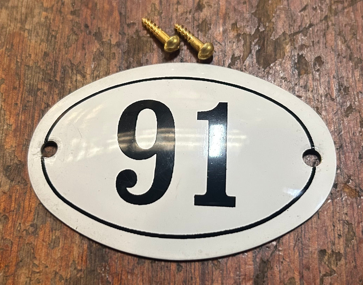 Classic Oval Enamel House Numbers (Aluminium)