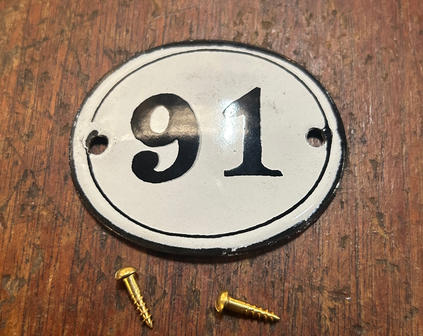 Classic Oval Enamel House Numbers (Steel)
