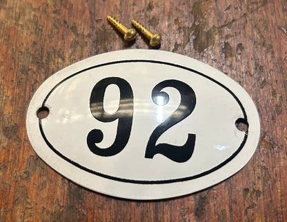Classic Oval Enamel House Numbers (Aluminium)