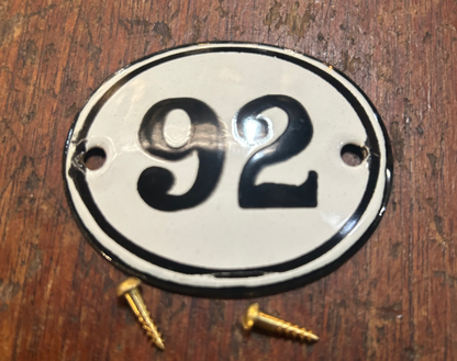 Classic Oval Enamel House Numbers (Steel)