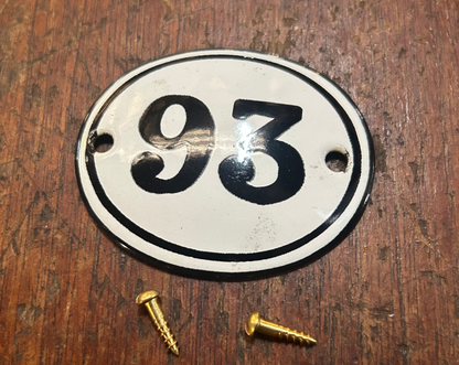 Classic Oval Enamel House Numbers (Steel)