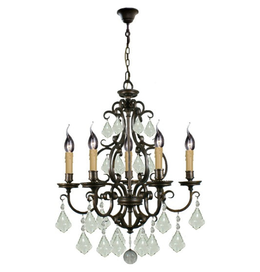 Louis 15th 5 & 6 Light Chandeliers