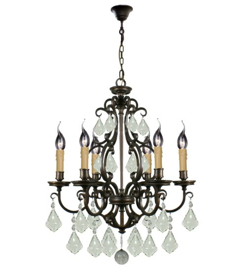 Louis 15th 5 & 6 Light Chandeliers