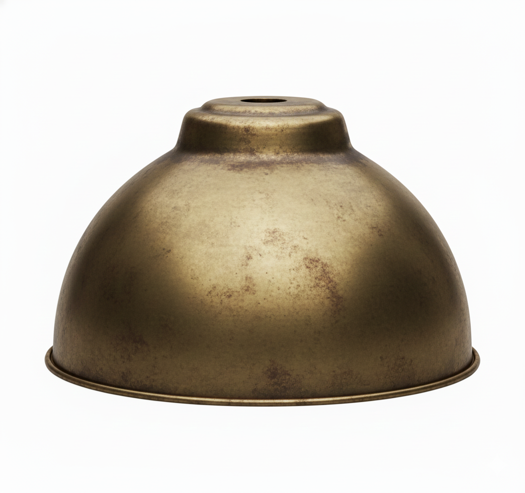 10" Dome Shade - Old Brass