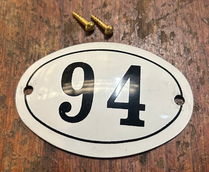 Classic Oval Enamel House Numbers (Aluminium)