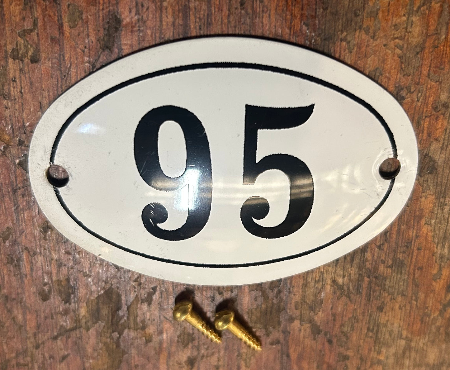 Classic Oval Enamel House Numbers (Aluminium)