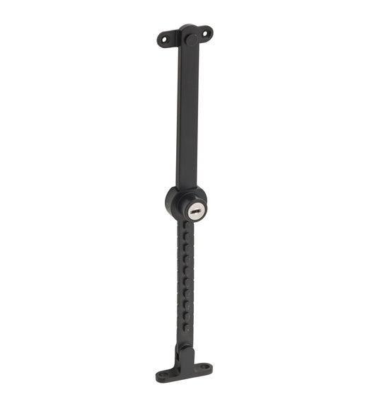 Locking Telescopic Casement Stay - Stainless Steel - L200-295mm - Matt Black