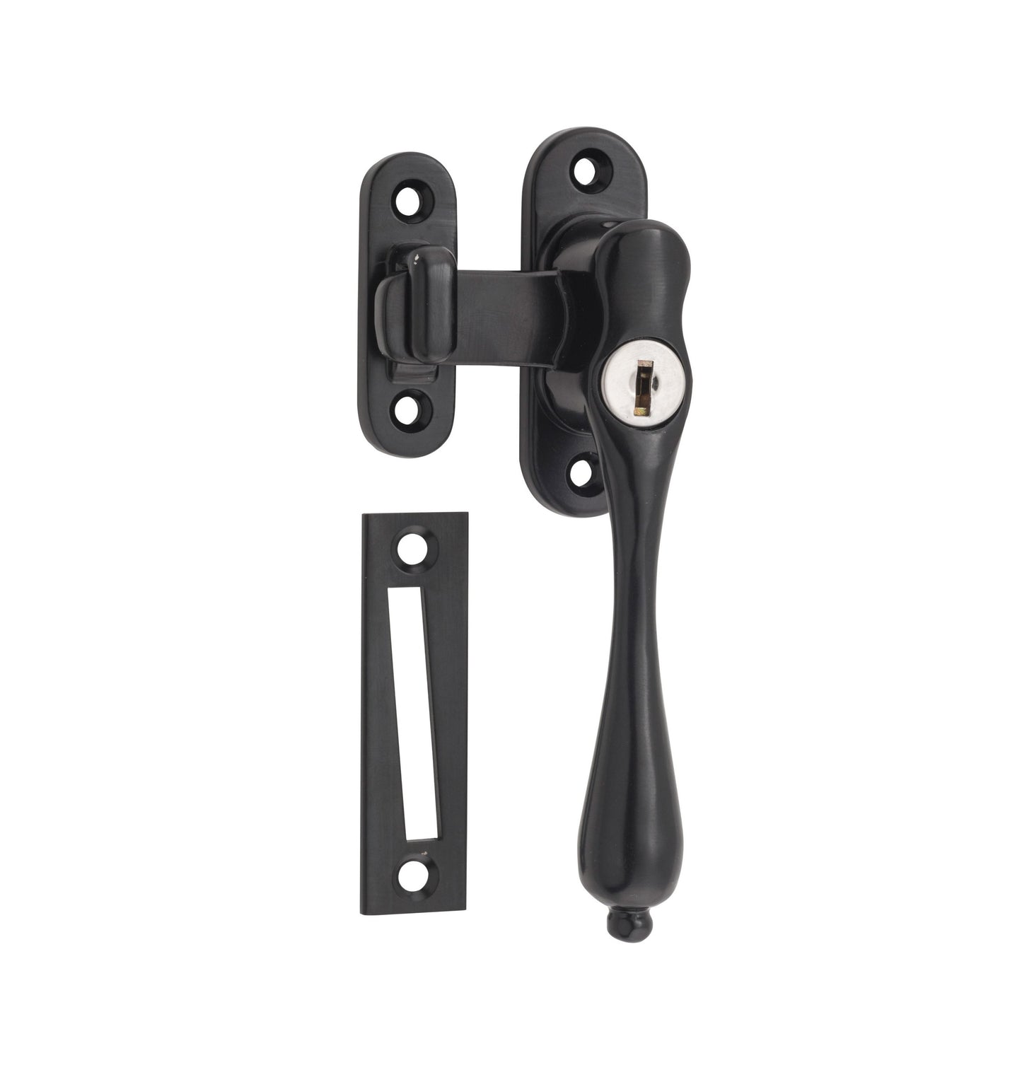 Locking Casement Fastener - Right Hand - Matt Black