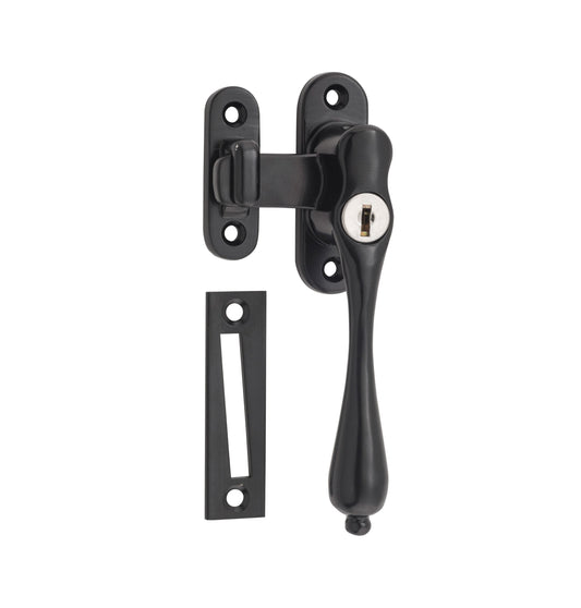 Locking Casement Fastener - Right Hand - Matt Black