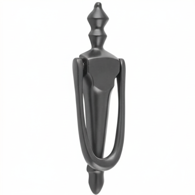 Ornate classic Victorian style door knockers shown in various metallic finishes