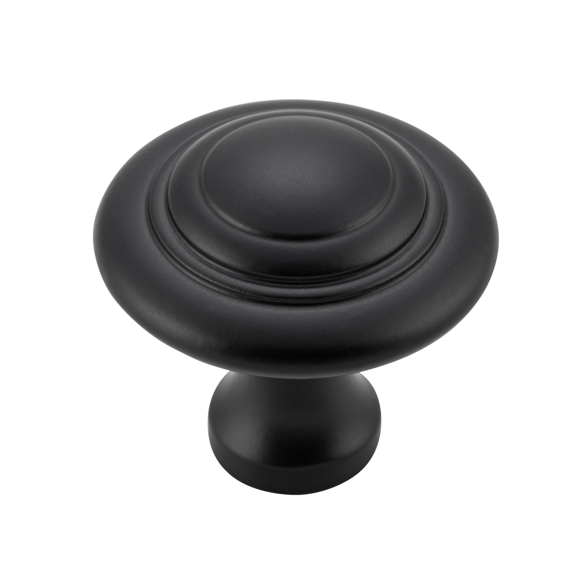 Domed Cupboard Knob - D38xP35mm - Matt Black