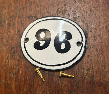 Classic Oval Enamel House Numbers (Steel)