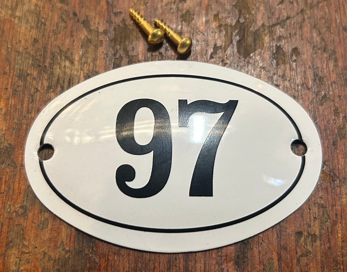 Classic Oval Enamel House Numbers (Aluminium)