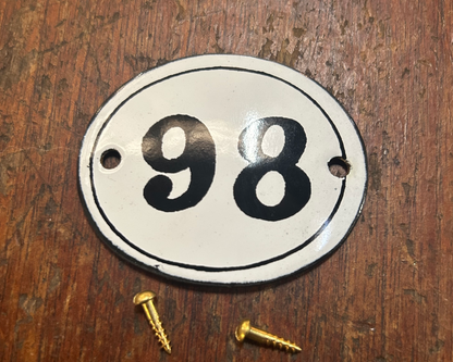 Classic Oval Enamel House Numbers (Steel)