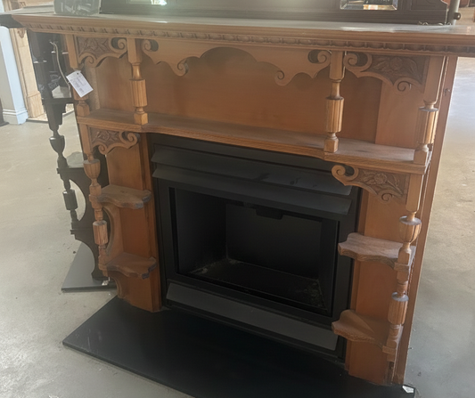 Polished Pine Fireplace
