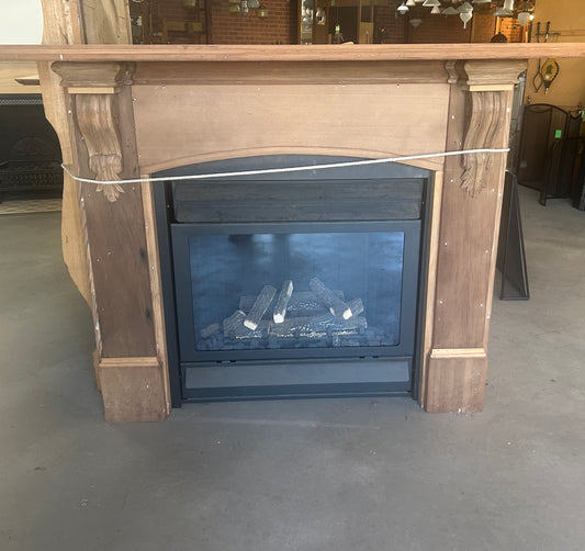 Original Redwood Fireplace Mantle