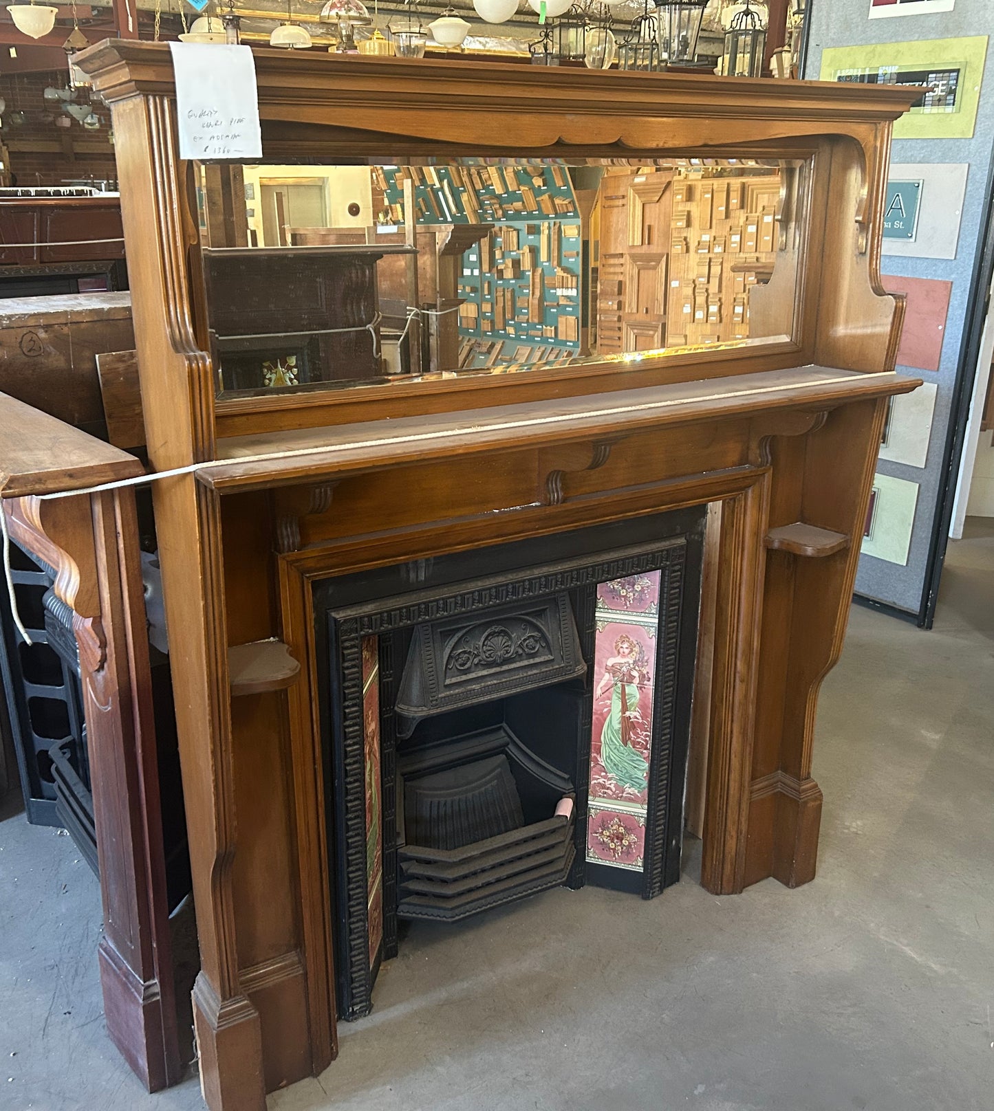 Kauri Pine Fireplace Mantle