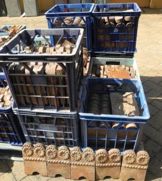 Second Hand Original Salt Glazed Garden Edging Tiles