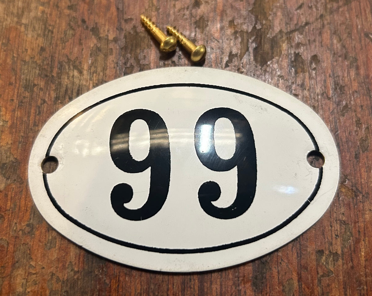 Classic Oval Enamel House Numbers (Aluminium)
