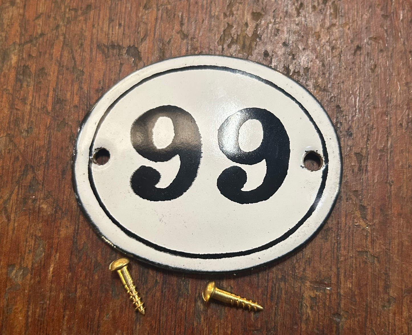 Classic Oval Enamel House Numbers (Steel)