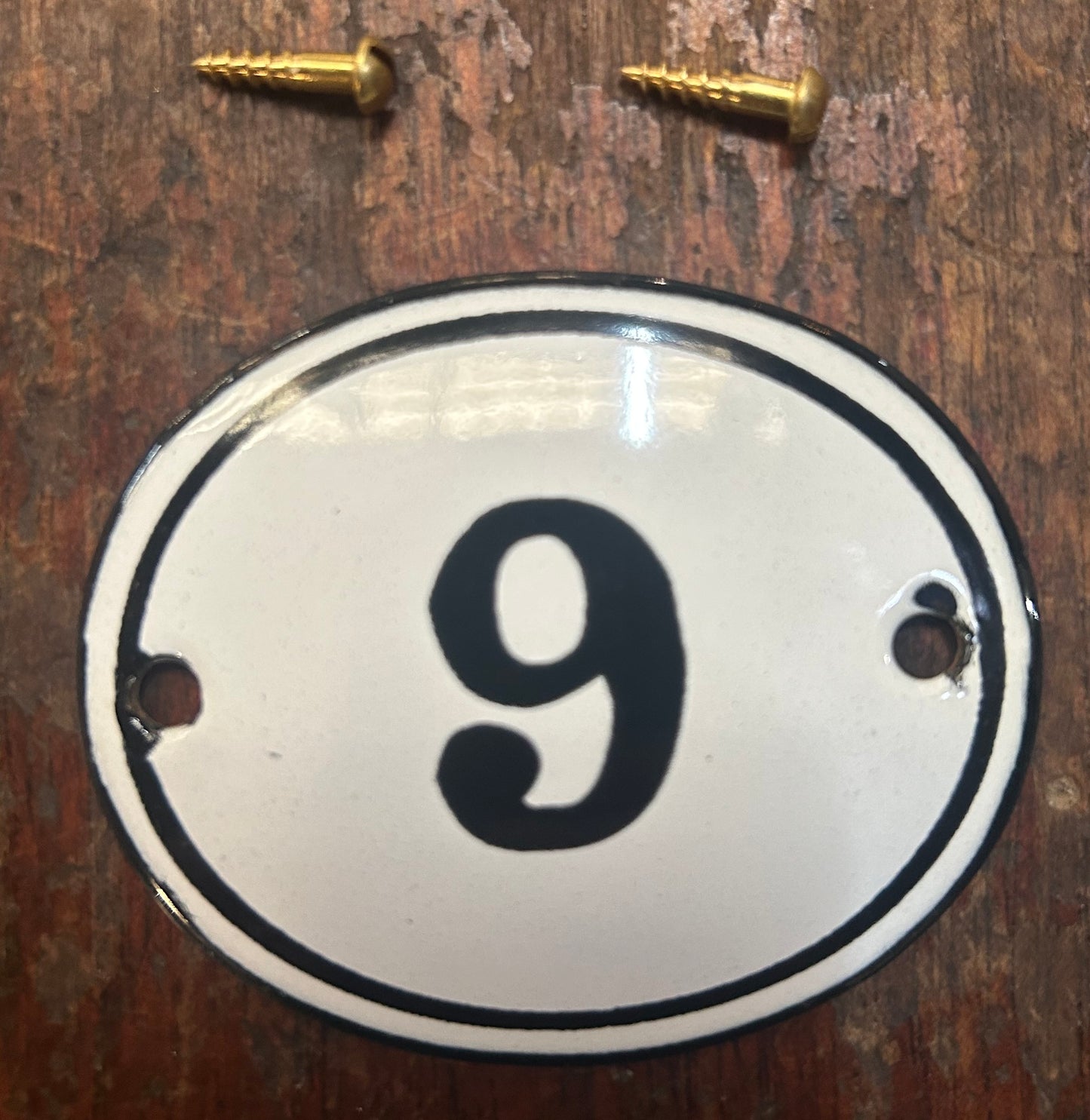 Classic Oval Enamel House Numbers (Steel)