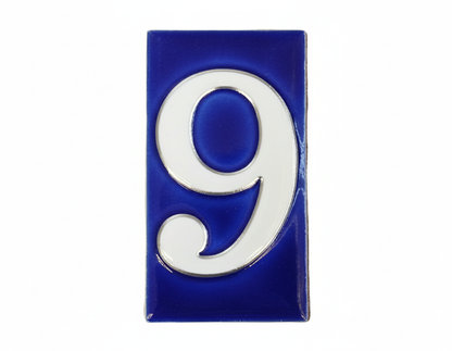 French Style Blue and White Numbers