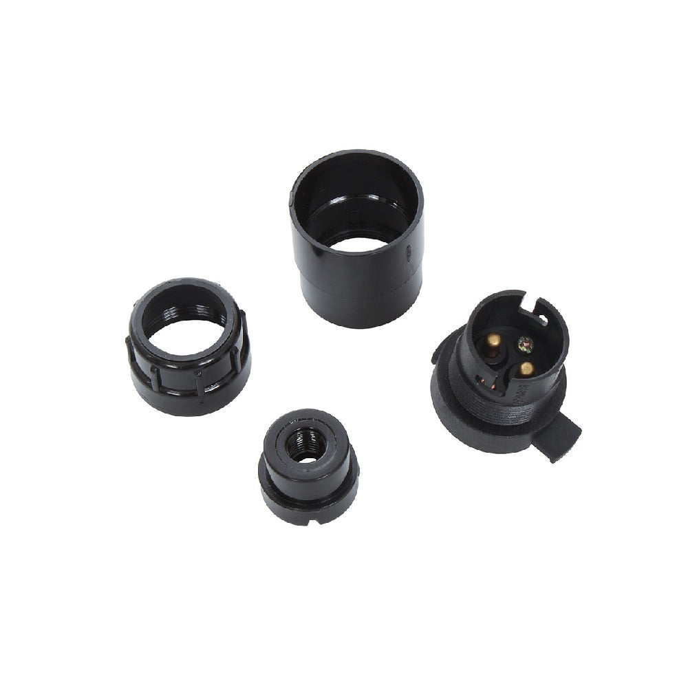 Switched Lampholder BC 10mm Black & White