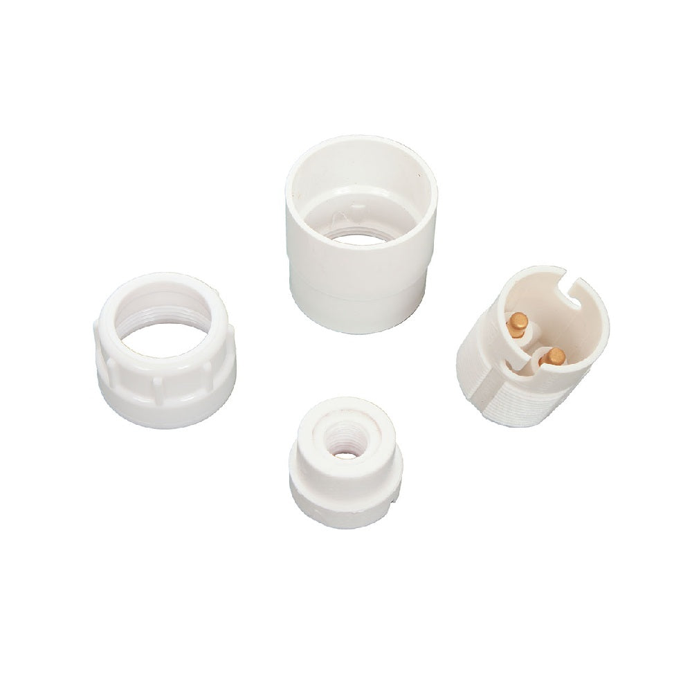 Switched Lampholder BC 10mm Black & White