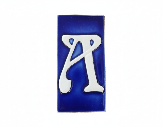 Number A - French Style Blue and White Numbers