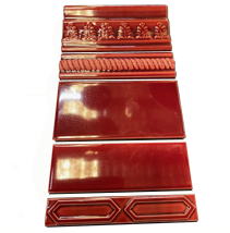 H & E Smith Burgundy glazed fireplace tile in Sydney