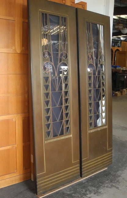 Art Deco Copper light Doors