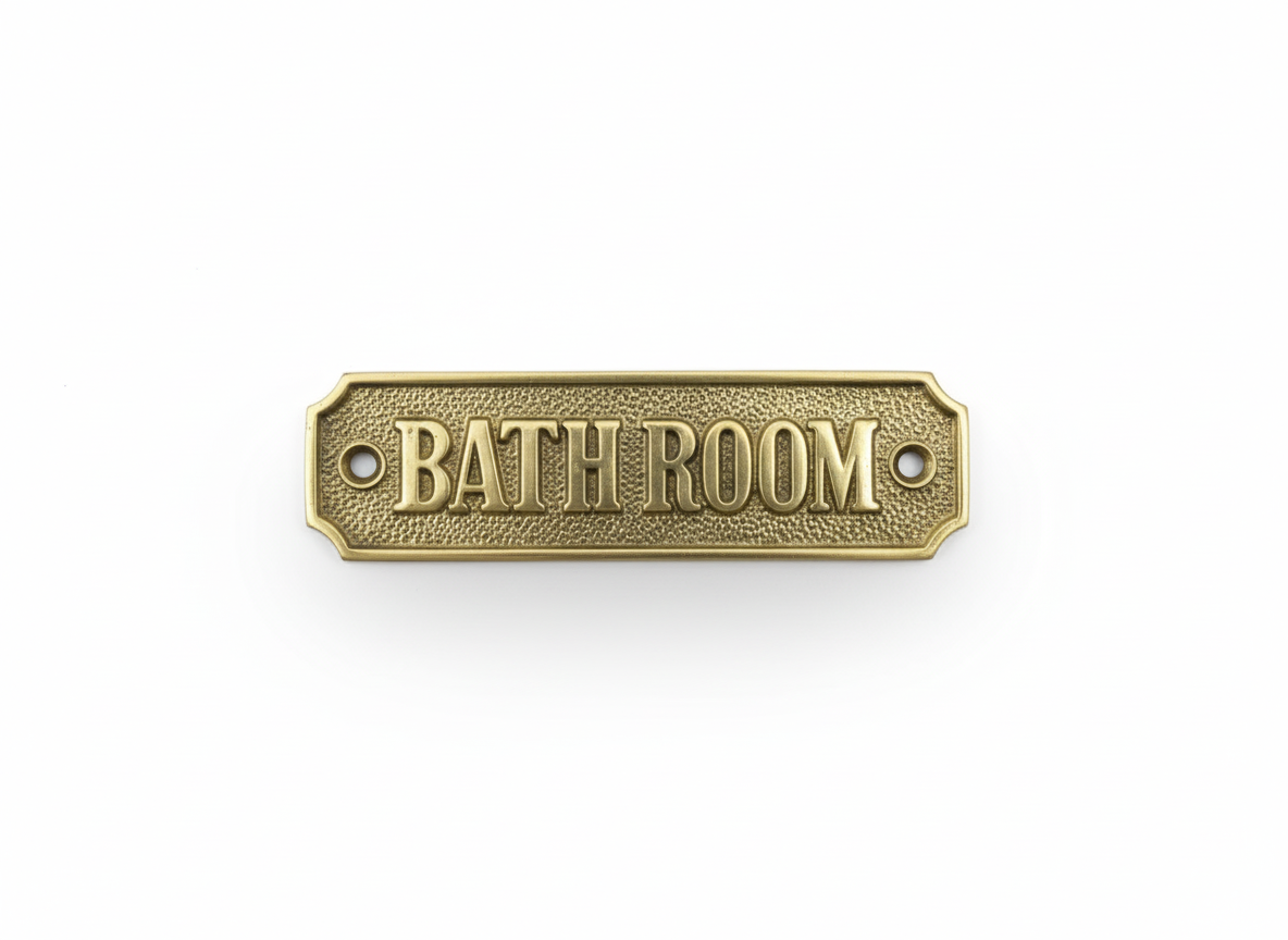 Brass Signs - Bathroom