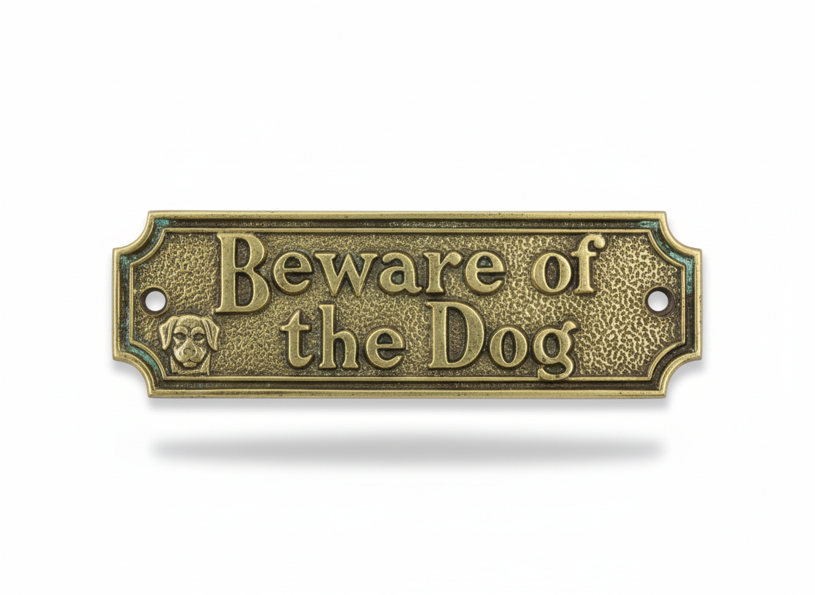 Brass Signs - Beware of the Dog